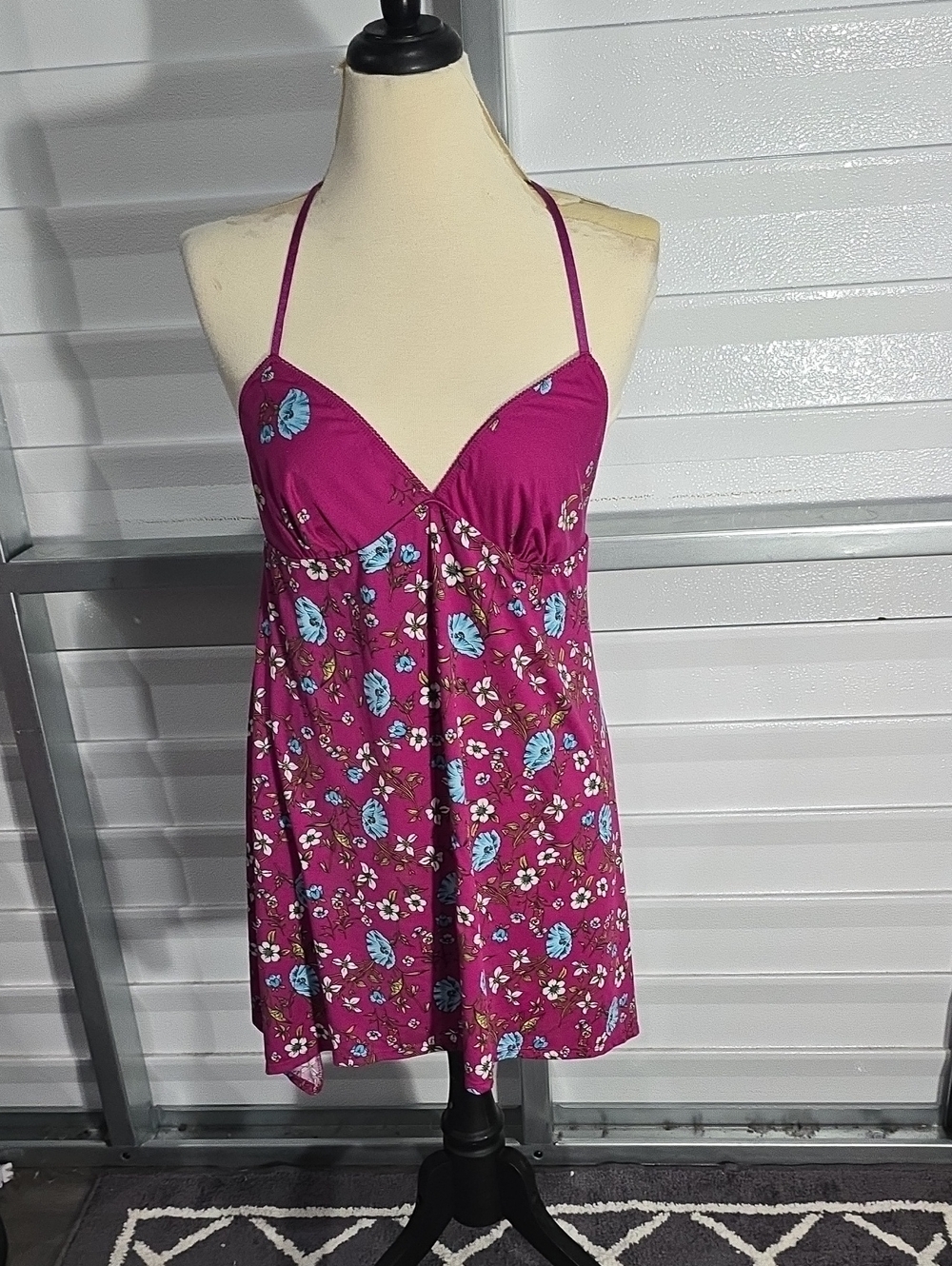 Secret Treasures‎ Hot Pink Floral Lace Trim Camisole Size Large 12/14